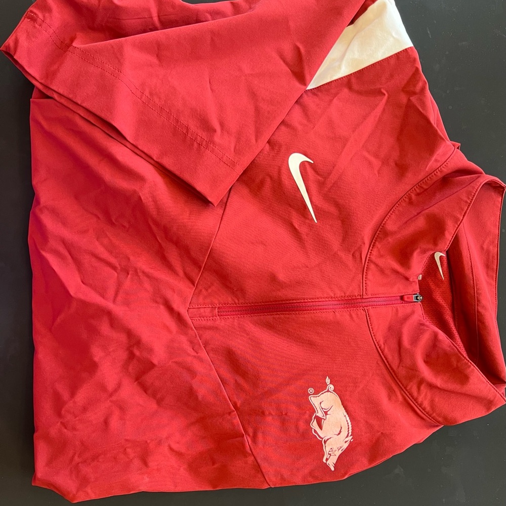 Arkansas Razorbacks Nike Red Athletic Jacket with White Logo